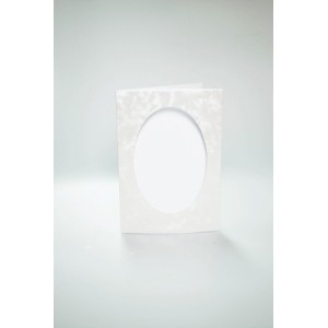 945-03 Cards with an oval passe-partout pearly