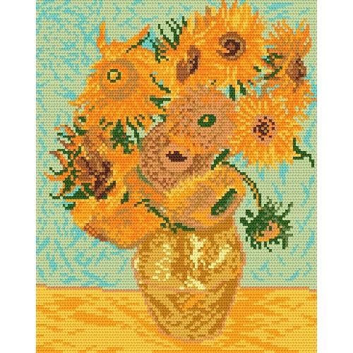 Aida z nadrukiem - V. van Gogh - Słoneczniki Aida z nadrukiem - V. van Gogh - Słoneczniki