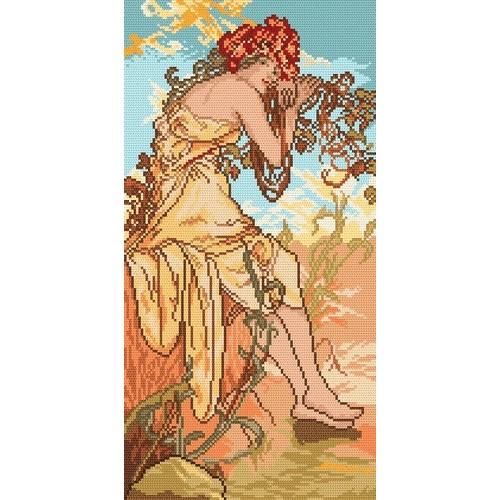 Aida z nadrukiem - Lato - A. Mucha Aida z nadrukiem - Lato - A. Mucha