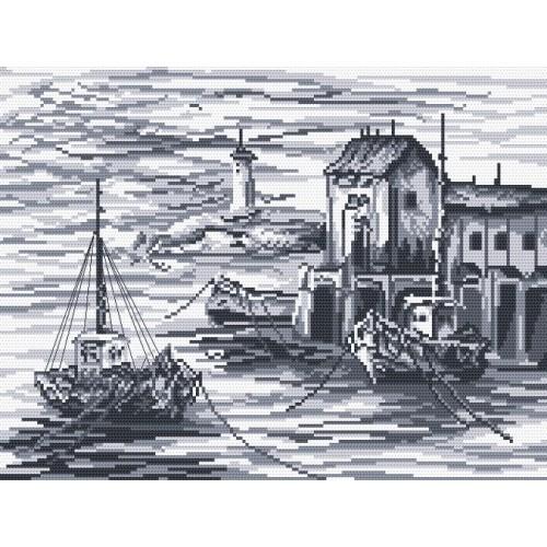 Aida z nadrukiem - Kutry rybackie Aida z nadrukiem - Kutry rybackie