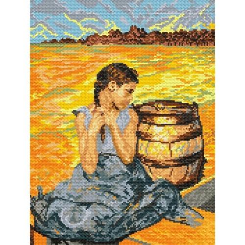 Aida z nadrukiem - Zatruta studnia - J. Malczewski Aida z nadrukiem - Zatruta studnia - J. Malczewski
