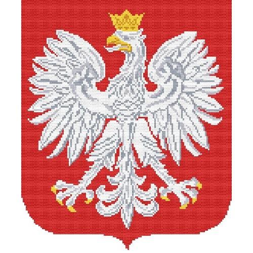 Aida z nadrukiem - Godło Polski Aida z nadrukiem - Godło Polski