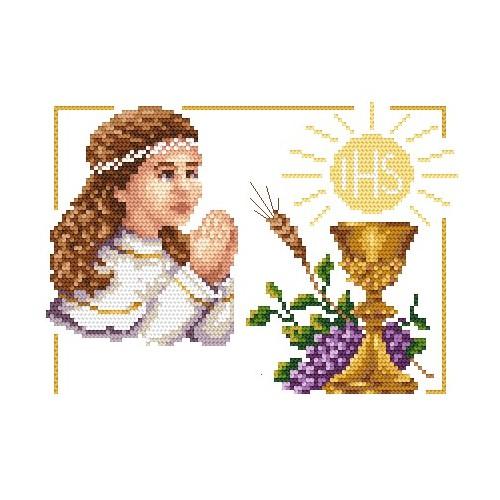 Aida z nadrukiem - I Komunia Św. - dziewczynka Aida z nadrukiem - I Komunia Św. - dziewczynka