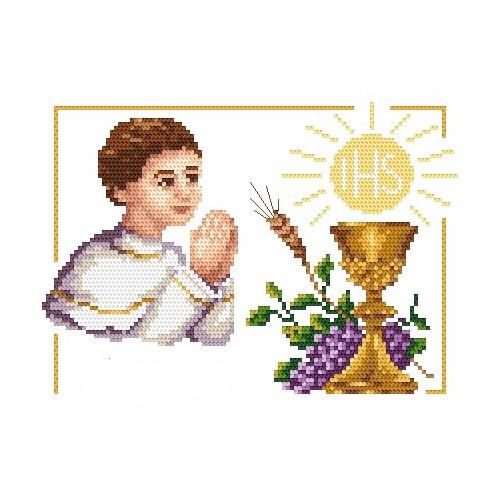 Aida z nadrukiem - B.Sikora-Malyjurek - I Komunia Św. - chłopiec Aida z nadrukiem - B.Sikora-Malyjurek - I Komunia Św. - chłopiec