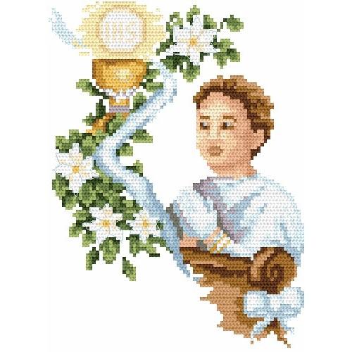 Aida z nadrukiem - B. Sikora - Komunia chłopca Aida z nadrukiem - B. Sikora - Komunia chłopca