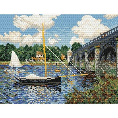Aida z nadrukiem - Claude Monet - Most drogowy w Argenteuil Aida z nadrukiem - Claude Monet - Most drogowy w Argenteuil