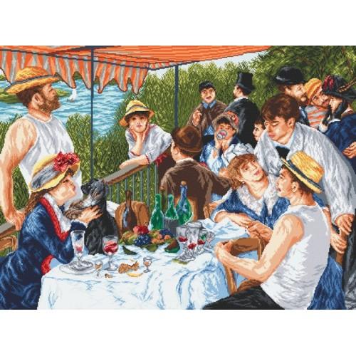 Aida z nadrukiem - śniadanie wioślarzy - A. Renoir Aida z nadrukiem - śniadanie wioślarzy - A. Renoir