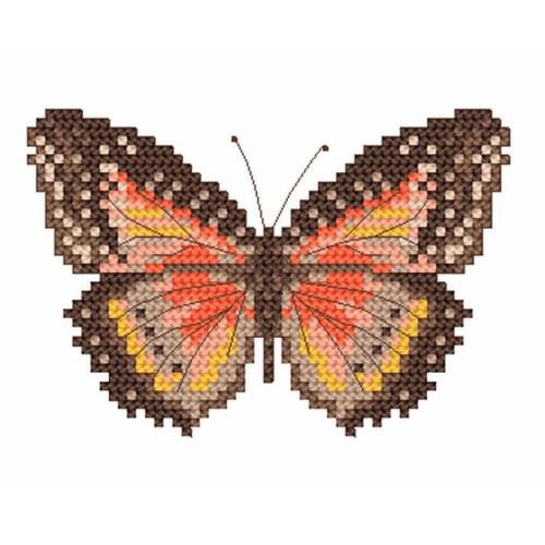 Aida z nadrukiem - Motyl brązowy Aida z nadrukiem - Motyl brązowy