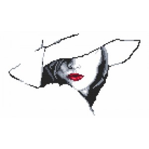 Z 4371 Cross stitch kit - Woman with a hat II