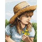 Z 4516 Zestaw do haftu - Dziewczynka z kwiatuszkami
