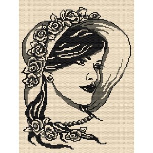 Z 4862 Cross stitch kit - Woman with pearls