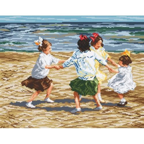 Zestaw z muliną - Dzieci bawiace się na plaży - E. Potthast Zestaw z muliną - Dzieci bawiace się na plaży - E. Potthast