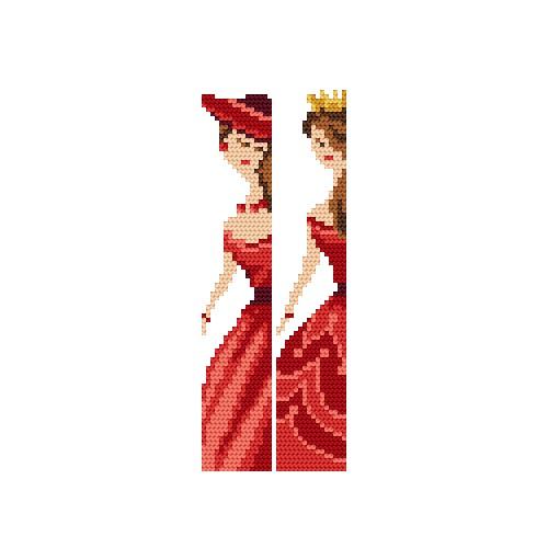 Zestaw z muliną - Zakładki - Eleganckie kobiety Zestaw z muliną - Zakładki - Eleganckie kobiety