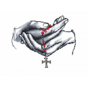 ZI 4368 Cross stitch kit with mouline and beads - My prayer