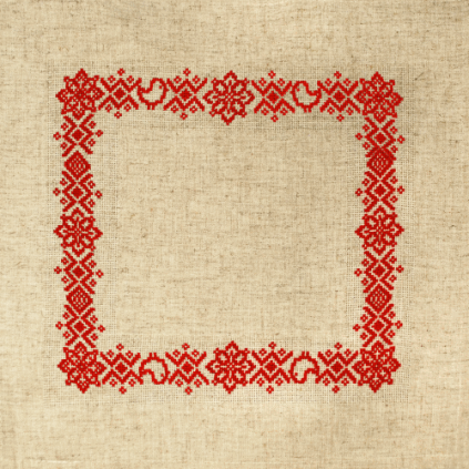 ZU 8838 Cross stitch kit - Folk napkin I