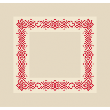 ZU 8838 Cross stitch kit - Folk napkin I