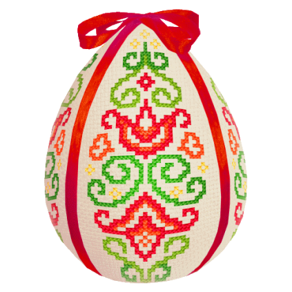 W 8835 Cross stitch pattern PDF - Easter egg - colourful arabesque