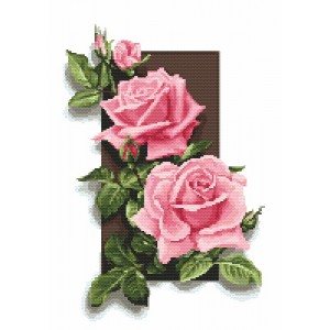W 10087 Cross stitch pattern PDF - Roses 3D