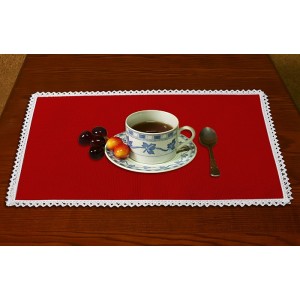 988-06 Napkin Aida 45x30 cm (1,5x1,3 ft) red