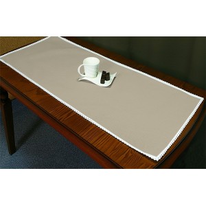 985-05 Bieżnik Aida z koronką 45x110 cm cappuccino