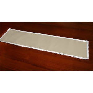 983-05 Bieżnik Aida z koronką 117x21 cm cappuccino