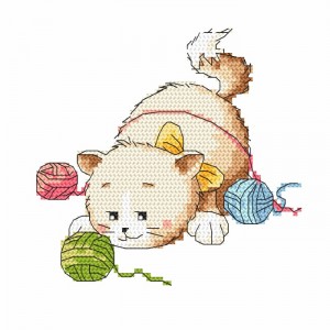 W 8725 Cross stitch pattern PDF - Cat pranks