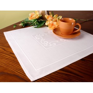 910 S Napkin Pola with Aida insert 42x42 cm ivory