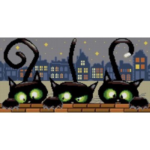 6554 Tapestry canvas - Three cats