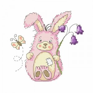 GC 8731 Cross stitch pattern on paper - Funny bunny