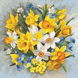 W 8892 Cross stitch pattern PDF - Spring flowers II