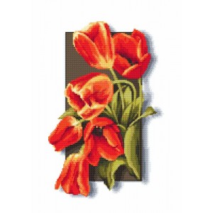 GC 10115 Cross stitch pattern - Tulips 3D