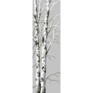 W 8763 Cross stitch pattern PDF - Birches I