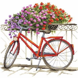 Z 8772 Cross stitch kit - On a bicycle through the summer