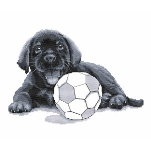 GC 8770 Cross stitch pattern on paper - Labrador - Play with me