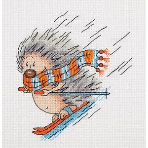 PA 8-221 Cross stitch kit - Winter hedgehog