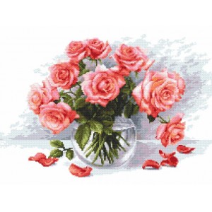 W 8682 Cross stitch pattern PDF - Mysterious roses