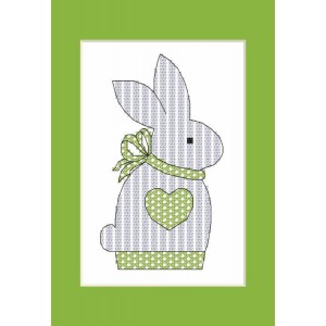 W 10204-01 ONLINE pattern pdf - Postcard with a bunny