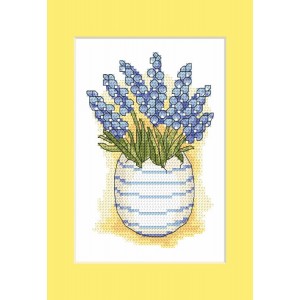 ZU 10205-03 Cross stitch kit - Postcard with sapphires