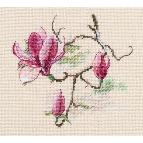 Zestaw z muliną - Kwiaty magnolii Zestaw z muliną - Kwiaty magnolii