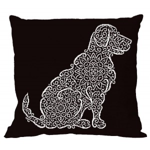 W 8981-01 Cross stitch pattern PDF - Cushion - Lace labrador