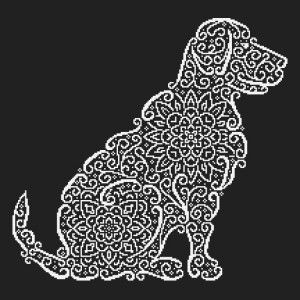 GC 8981 Cross stitch pattern on paper - Lace labrador