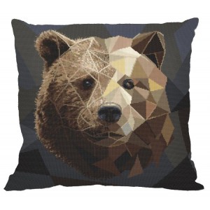 W 8983-01 ONLINE pattern pdf - Pillow - Mosaic bear