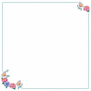 GU 4397 Cross stitch pattern - Tablecloth with flowers