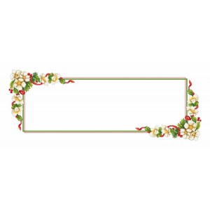 W 10194 ONLINE pattern pdf - Christmas table runner with flowers