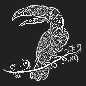 W 10600 Cross stitch pattern PDF - Lace toucan