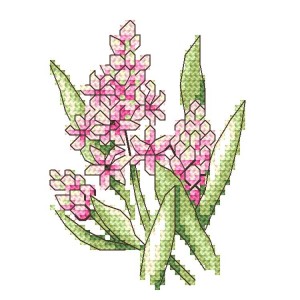 W 10254 ONLINE pattern pdf - Pink hyacinths