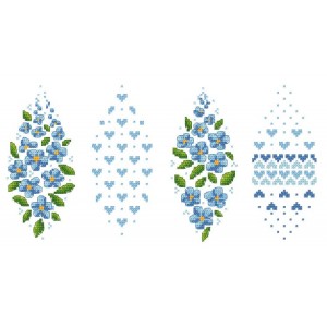 GU 10607 Cross stitch pattern - Easter egg with forget-me-nots