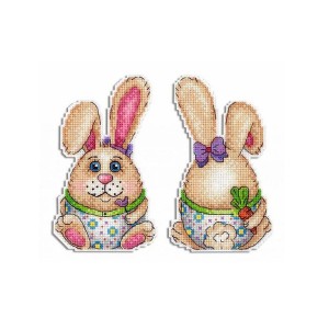 MP R-408 Cross stitch kit - Pendant - Easter bunny