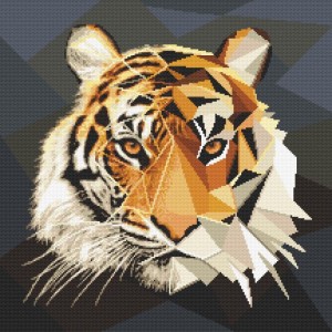 GC 10618 Cross stitch pattern - Mosaic tiger
