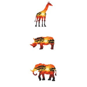 ZN 10275 Cross stitch tapestry kit - African animals